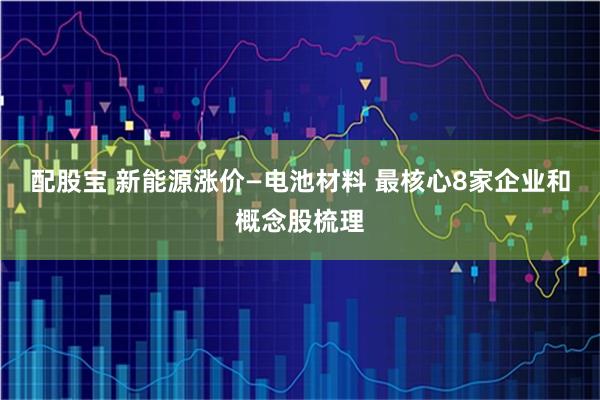配股宝 新能源涨价—电池材料 最核心8家企业和概念股梳理