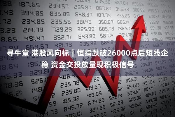 寻牛堂 港股风向标|恒指跌破26000点后短线企稳 资金交投放量现积极信号