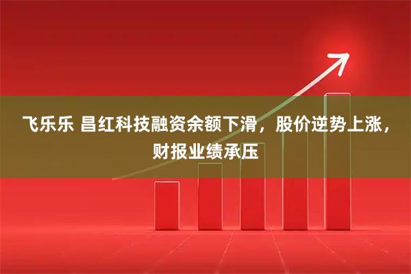 飞乐乐 昌红科技融资余额下滑，股价逆势上涨，财报业绩承压